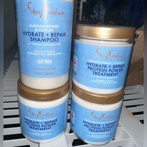 4 piece shea moisture hair bundle shampoo treatment new